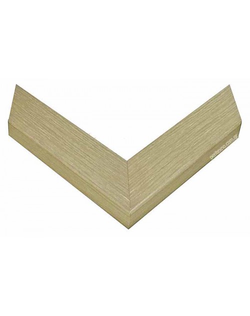 Κορνίζα ξύλινη 4,8 εκ. λοξή πλακέ ρουστίκ  μπεζ 922-43